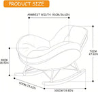 Modern Lounge Rocking Chair, Cute Comfy Armchairs, Corner Reading Chair for Adults, for Balcony Living Room Bedroom