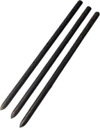 MCA 18" Round Steel Concrete Form Stakes (10 Pack) 3/4" Heavy-Duty Pointed with Holes – for Construction, Landscaping, Garden, Anchoring