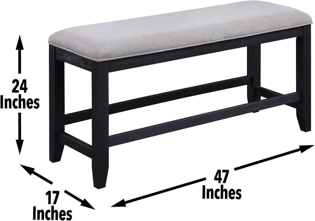 Steve Silver Furniture Yves Counter Bench Grey