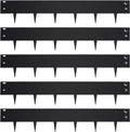 Garden 5PCS Steel Landscape Lawn Edging - 40" L x 7" H (16.7ft Total) Galvanized Steel Landscape Lawn Edging Dentoid Bendable Metal Strips - in Edging Border w/ 6 Clips - Yard Pathway Divider
