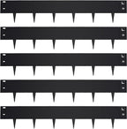 Garden 5PCS Steel Landscape Lawn Edging - 40" L x 7" H (16.7ft Total) Galvanized Steel Landscape Lawn Edging Dentoid Bendable Metal Strips - in Edging Border w/ 6 Clips - Yard Pathway Divider