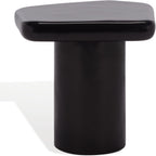 SAFAVIEH Couture Collection - Rhianna Black Concrete Accent Table, Sculptural Side Table, Modern Design (SFV2608B)