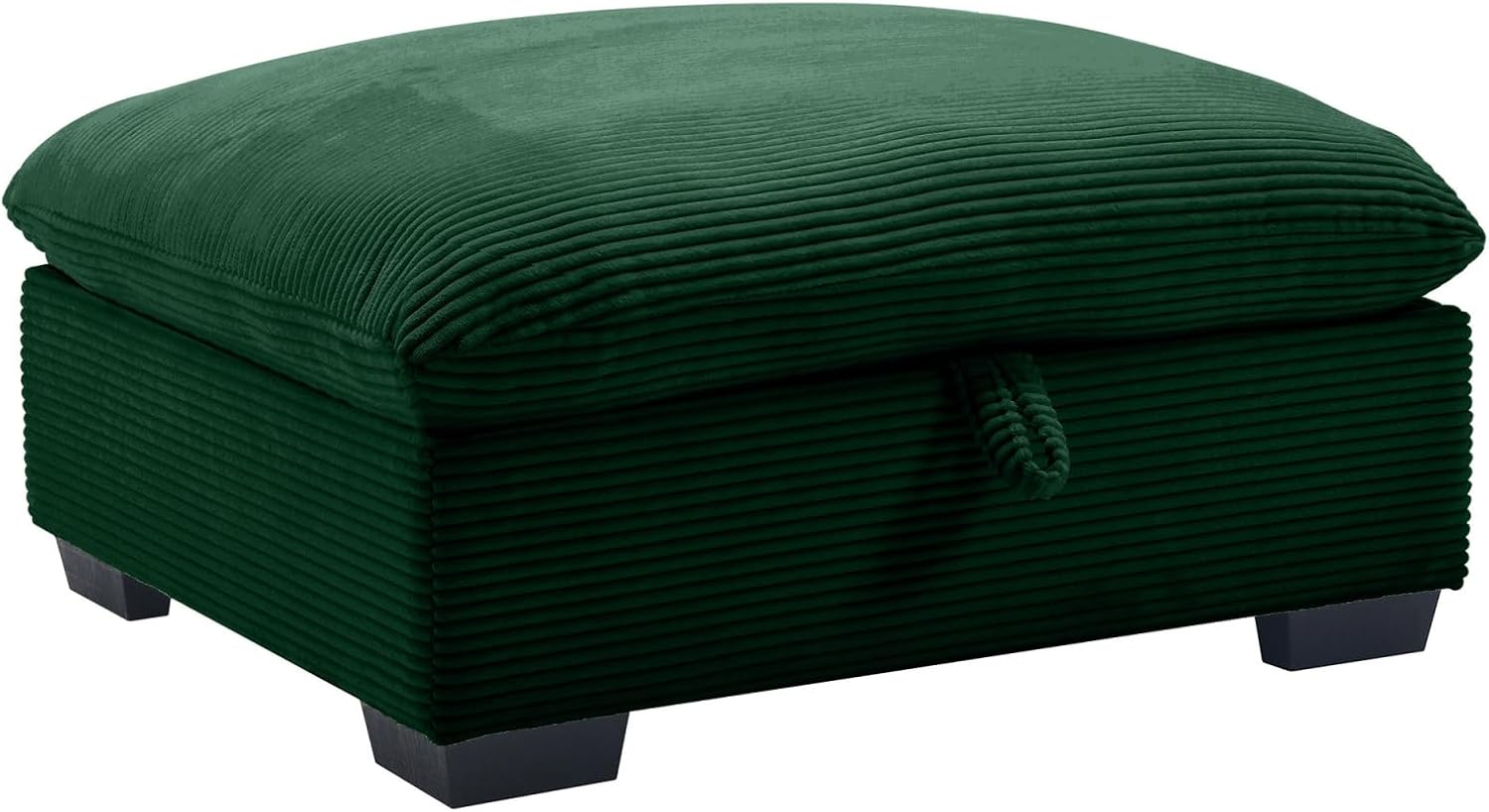 Corduroy Fabric Ottomans Footrest to Combine with 2 Seater Sofa, 3 Seater Sofa and 4 Seater Sofa, Green Corduroy