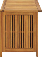 Wooden Patio Storage Box, Garden Tools Box Container, 35.4"x19.7"x22.8" Solid Wood Acacia,-653