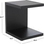 SAFAVIEH Couture Collection - Tawney Black Accent Table, C-Shaped Side Table, Modern Minimalist Design (SFV1317A)