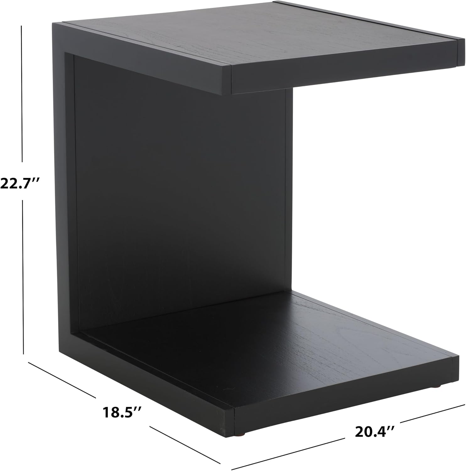 SAFAVIEH Couture Collection - Tawney Black Accent Table, C-Shaped Side Table, Modern Minimalist Design (SFV1317A)