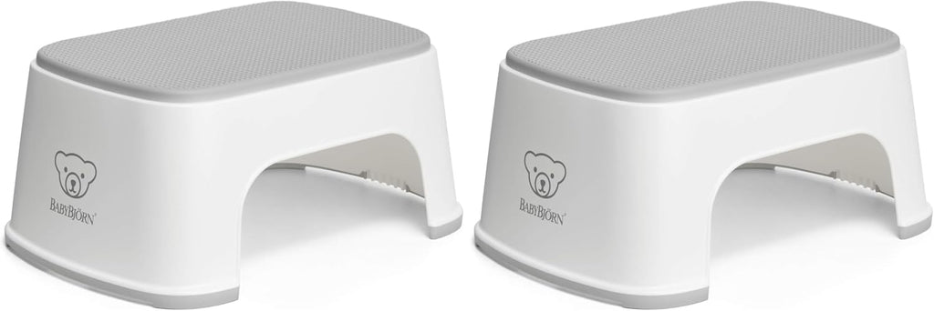 BabyBjörn Step Stool, White/Gray (Pack of 2)