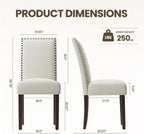 MALOL Velvet Dining Chairs Set of 2, Upholstered Kitchen Chairs with Thick Cushion & Solid Wood Legs, Adjustable Foot Pads, Elegant Chairs for Dining Room/Kitchen/Living Room
