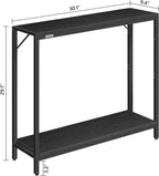 MAHANCRIS 30" Narrow Console Table, 2-Tier Small Entryway Table with Shelf, Thin Sofa Table with Shelves, Behind Couch Table for Living Room, Hallway, Foyer, Corridor, Office, Black CTHB27601
