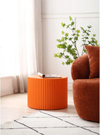 Nesting Table Set of 2, MDF Coffee Table Set for Living Room/Leisure Area (Orange + MDF)