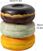 Food Shoe Changing Stool, Simulated Food Stool Comfortable Retro for Home (Coffee Donut)