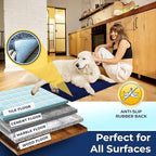 Muddy Mat Chenille Bathroom Rugs Quick Dry Microfiber Mats Non Slip Washable, Extra Thick, Soft and Highly Absorbent Bath Mats for Bathroom, Kitchen, and Shower Floor - Navy Blue Medium 30"X19"