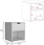 19.7-Inch High Nightstand End Table with Open Shelf ﻿,for Small Spaces