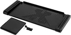 360-Degree Rotation Multifunctional Portable Folding Table with Fan & Mouse Black