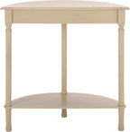 SAFAVIEH Furniture - Tinsley Half-Round Console Table - Sand - Solid Wood - Farmhouse Demilune Design - Ideal for Entryway, Hallway, Living Room, 28" W x 11.75" D x 28" H (CNS5723E)