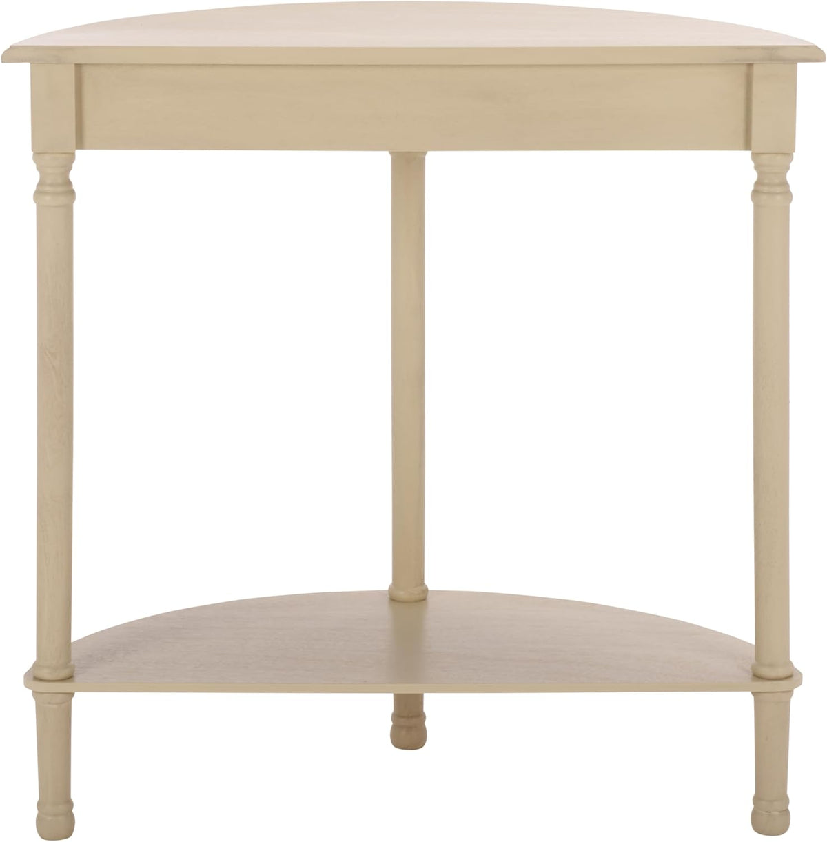 SAFAVIEH Furniture - Tinsley Half-Round Console Table - Sand - Solid Wood - Farmhouse Demilune Design - Ideal for Entryway, Hallway, Living Room, 28" W x 11.75" D x 28" H (CNS5723E)
