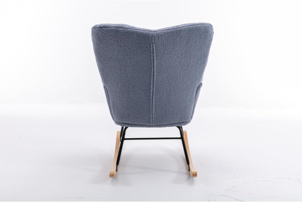 Light Blue Rocking Chair for Living Room Indoor