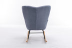 Light Blue Rocking Chair for Living Room Indoor