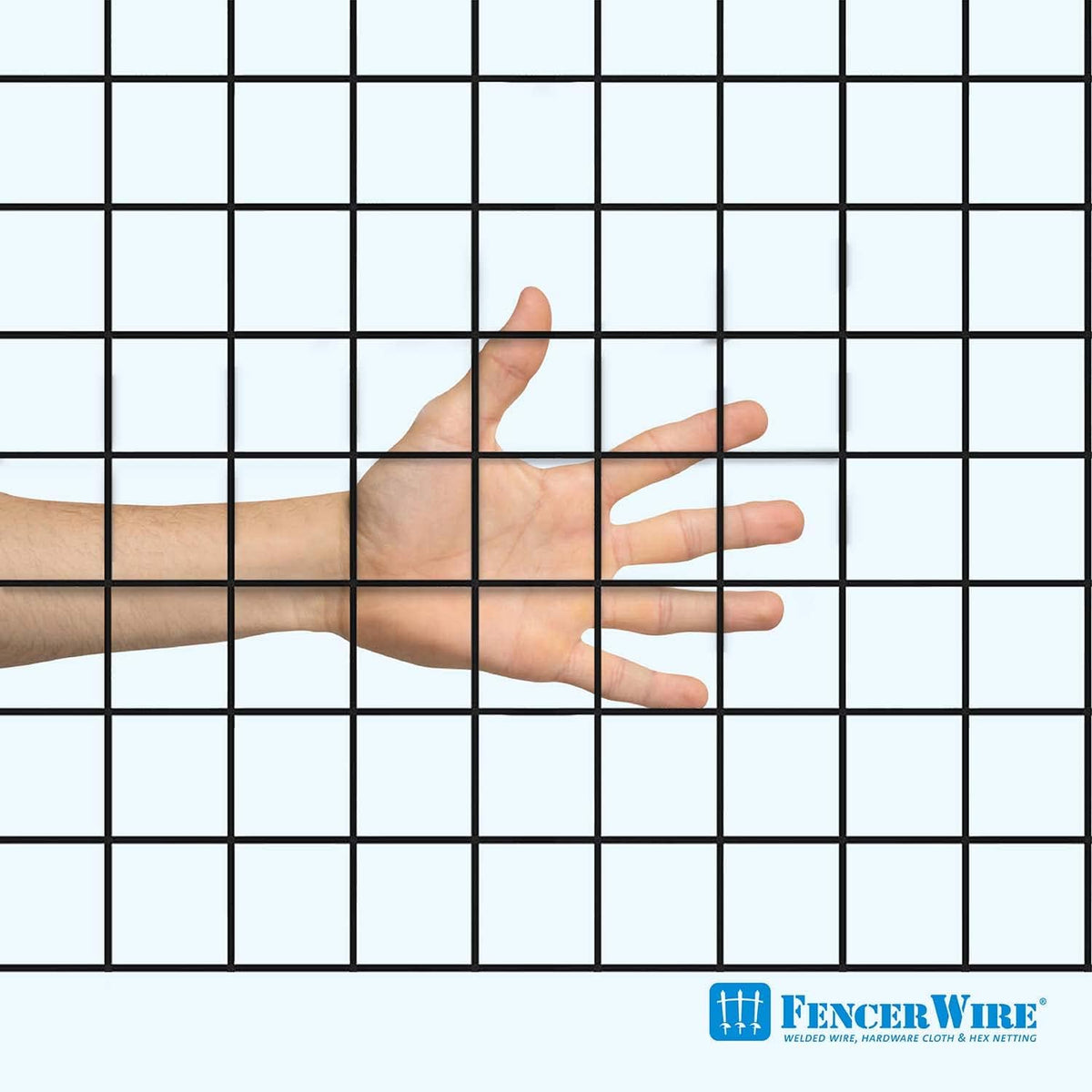 Fencer Wire 16 Gauge Black Vinyl Coated Welded Wire Mesh Size 1.5 inch by 1.5 inch (2 ft. x 50 ft.)