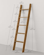 VASAGLE Blanket Ladder Decorative Farmhouse for The Living Room, 5-Tier Ladder Shelf, Ladder Rack for Storage and Decor, Honey Brown ULLS018K41