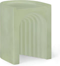 Meridian Furniture 646Green-ET Avenda Collection Art Deco End Table with Finished Concrete that can be Used for Indoors or Outdoors, 14.25" W x 14.25" D x 18.75" H