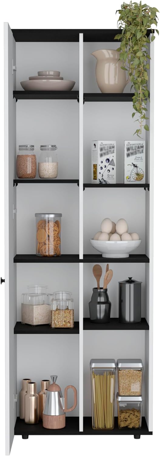 Kitchen Pantry Storage Cabinet with and Five Interior and Exterior Shelves,Storage Cabinet
