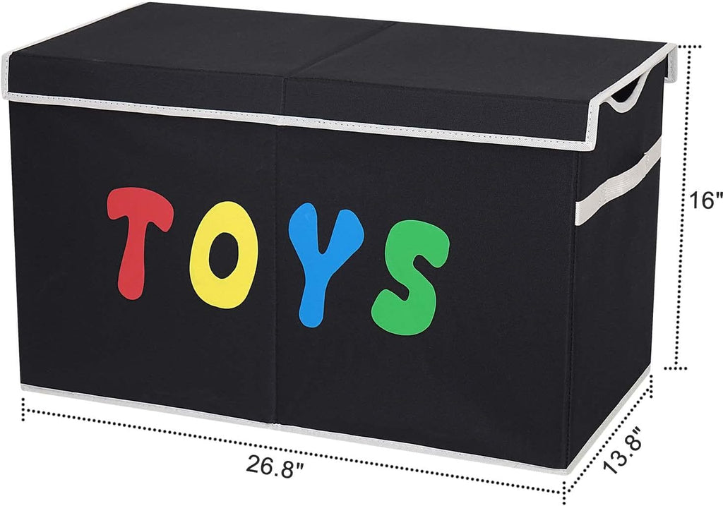 YOLOXO 2 Pack Toy Box Chest, Collapsible Sturdy Storage Bins with Lids, Extra Large Kids Toy Storage Organizer Boxes Bins Baskets