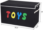 YOLOXO 2 Pack Toy Box Chest, Collapsible Sturdy Storage Bins with Lids, Extra Large Kids Toy Storage Organizer Boxes Bins Baskets