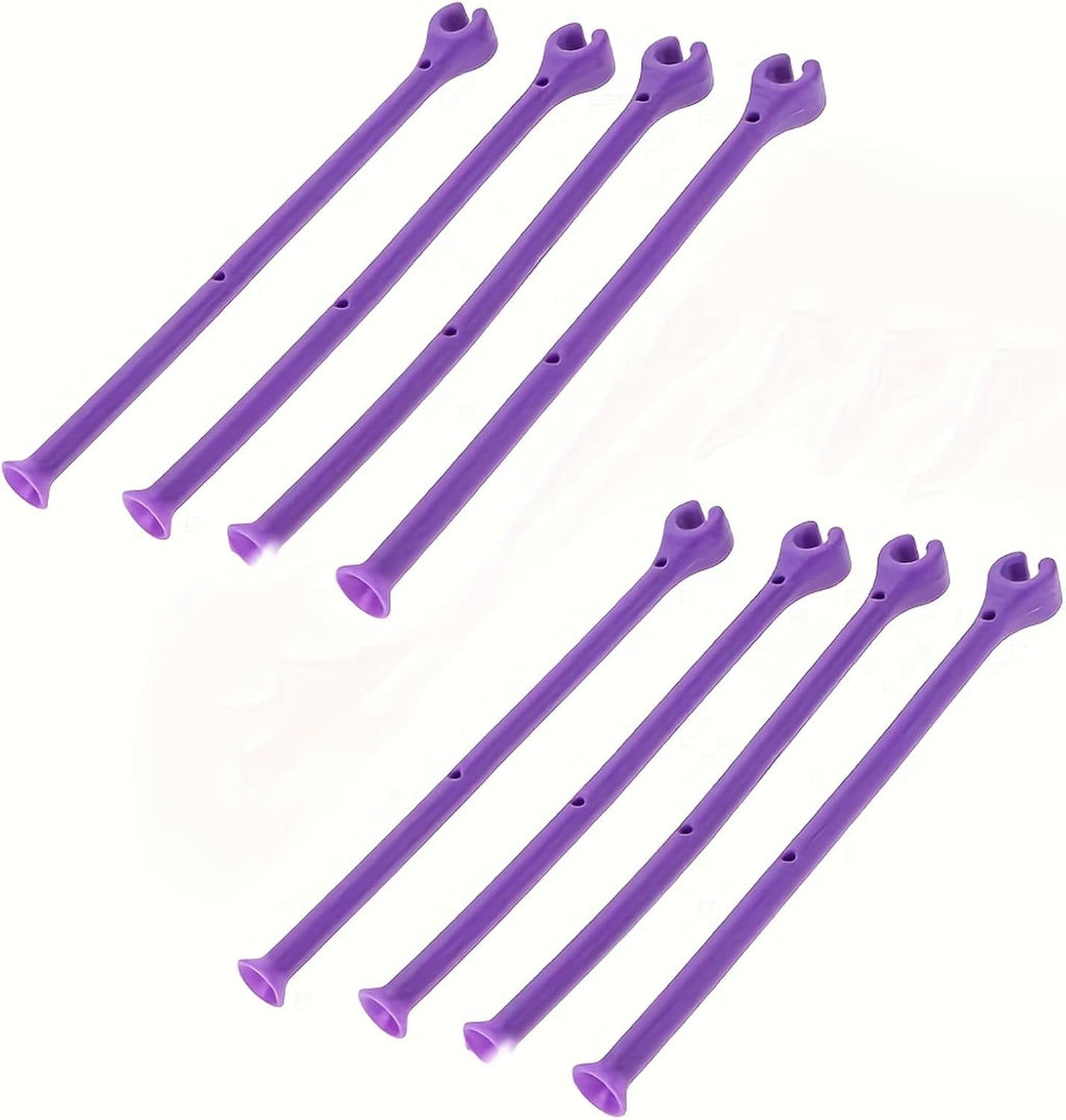 Adjustable Silicone Wine Glass Holder Non-Slip Dishwasher Safe Space-Saving for Home Bar Kitchen Entertainment (8,Purple)