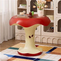 Resin Apple-Shape Side Table – Fruit Shaped Accent Table, Modern Small End Table for Living Room, Bedroom, or Entryway Décor, 18.9''W*19.7''H
