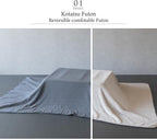 Kotatsu Blanket, Kotatsu Futon, Reversible 100% Polyester Fabric Material, Home and Living, Blanket for kotatsu Heater… (Dark Gray, Square)
