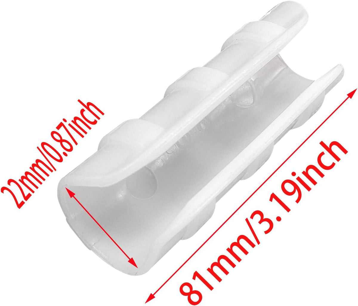 FDXGYH 20 Pcs Greenhouse Film Clamps ABS Snap ClampTube Clip Garden Buildings Tube Clip for 3/4" PVC Pipe（White）