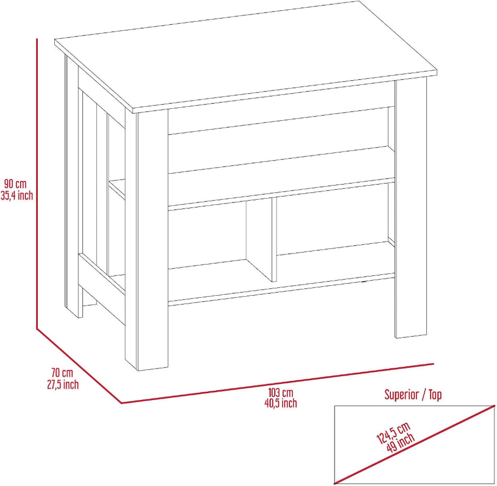 Brookvale 8-Shelf 2-Door 2-Piece Kitchen Set, Kitchen Island and Pantry Cabinet Dark Brown