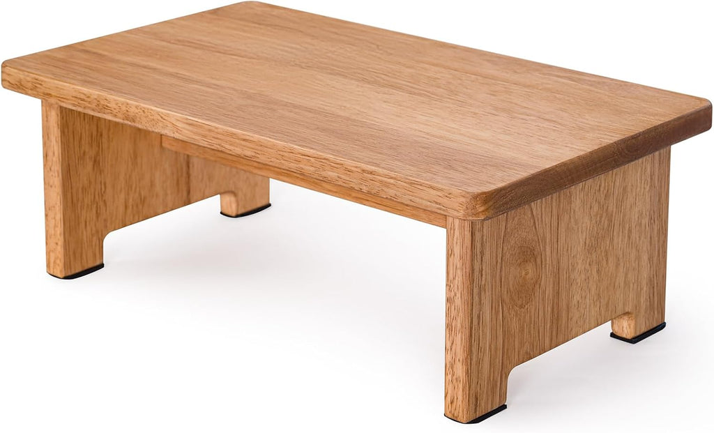 Solid Wood Stool Wooden Step Stool Anti-Slip Step Stools for Adults Step Stool for Adults One Step Stool for Office, Bedroom, Garden, Bathroom (6.0" High)