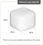 Anji Mountain 16" H x 16" W Handmade Pouf Ottoman for Living Room & Couch | Soft & Fluffy Ottoman Pouf, Lightweight, Decorative Floor Pouf Seating for Bedroom & Home Décor Accent, Green