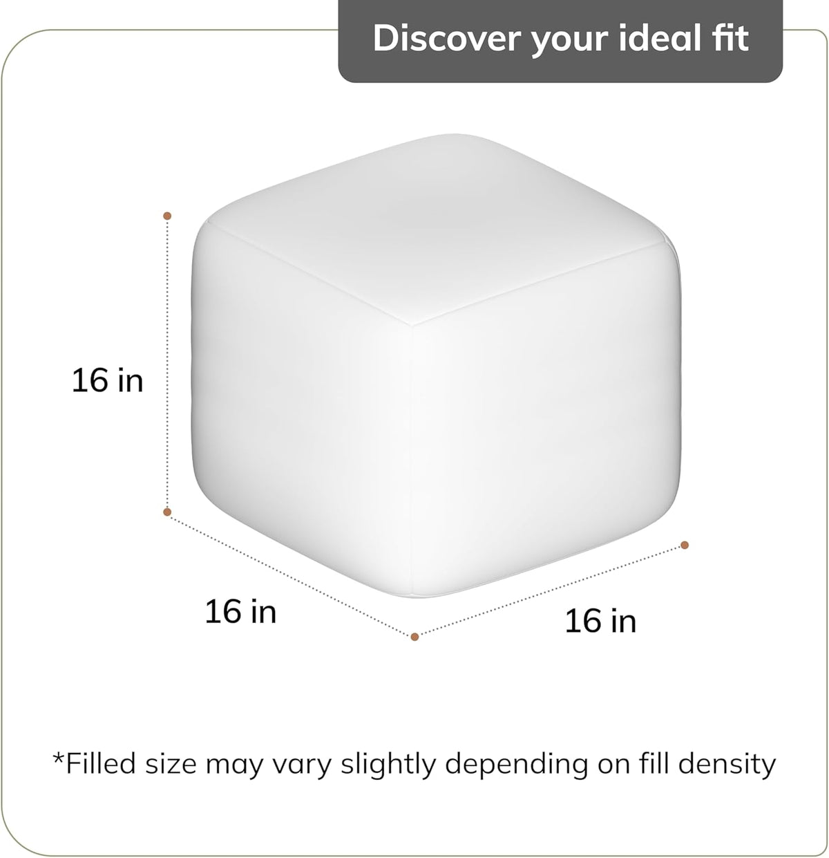 Anji Mountain 16" H x 16" W Handmade Pouf Ottoman for Living Room & Couch | Soft & Fluffy Ottoman Pouf, Lightweight, Decorative Floor Pouf Seating for Bedroom & Home Décor Accent, Green