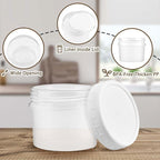 TUZAZO 5 Oz Food Storage Containers with Screw Lids, 12-Count BPA Free Small Snack Plastic Freezer Container for Sauce, Jam and Puree, Reusable Plastic Ice Cream Containers
