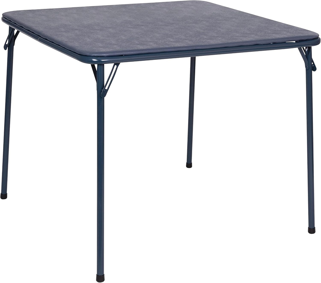 Flash Furniture Madison 5-Piece Folding Card Table and Chair Set, Navy | Portable, Indoor/Outdoor, Event Table and Chairs