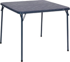Flash Furniture Madison 5-Piece Folding Card Table and Chair Set, Navy | Portable, Indoor/Outdoor, Event Table and Chairs