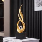 AWNR Abstract Art Deco Decor Statues for Home,Shelves,Table,Living Room, Dining Room,Modern Sculpture Decoraciones of Homes for Sale (Gold D)