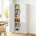 Steel Kitchen Pantry Storage Cabinet, Heavy-Duty Metal Cabinet with Adjustable Shelves, Multi-Functional Storage Solution for Kitchens, Bathrooms & Living Rooms