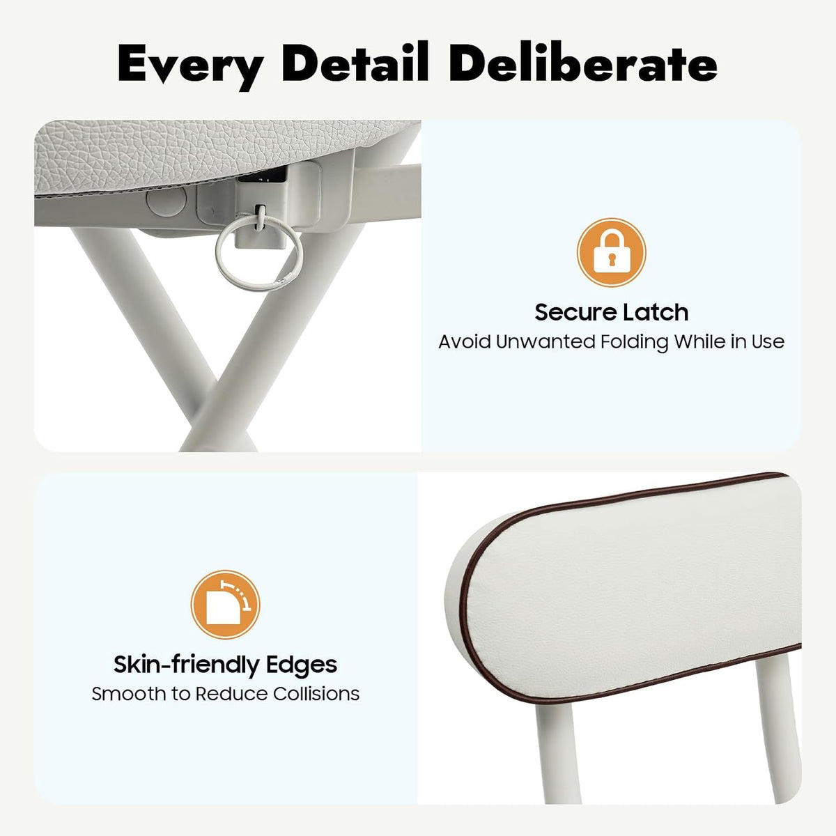 YIYIBYUS 2 Pcs Folding Bar Stools with Back, 25.6 Inch Height Portable High Chair, Foldable Stool Chair for Outdoor Indoor Kitchen Shop Cafe (White)