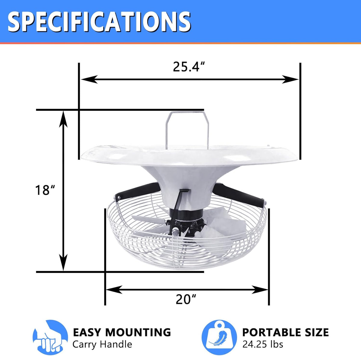 Vertical Ventilation Fan -Vertical Airflow Fan Greenhouse Vertical Axial Circulation Fan VF500-FloFan 120 Volt