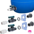 2 Pcs Easy Install Rain Barrel Spigot Kit, 3/4 Inch Rain Barrel Valve with Hose Faucet Adapter Thread Sealing Tape, Durable PVC Barrel Diverter Kit for Garden Barrels Water Tanks Aquariums