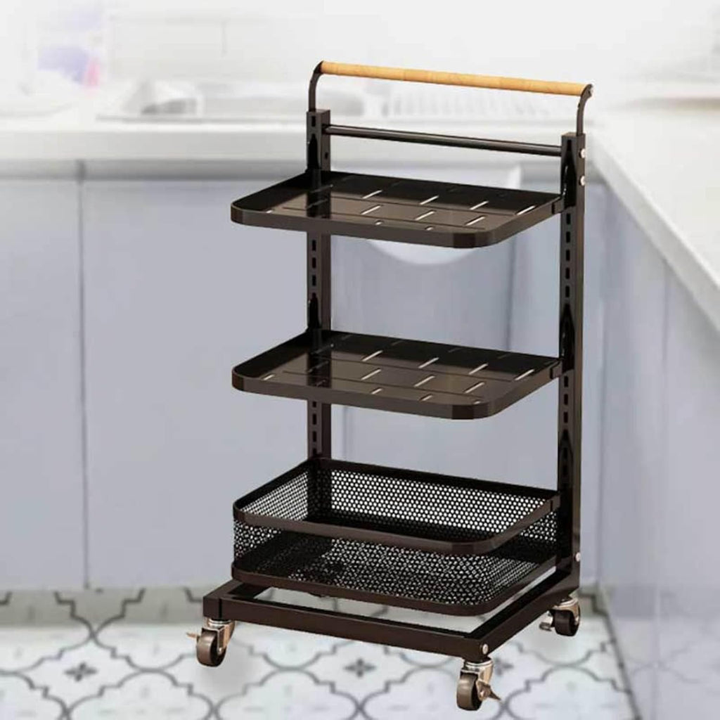Kitchen Pan Storage Rack with 3 Pan Stands 2 Boards and 1 Basket Cupboard nizer for Hot Saucepans