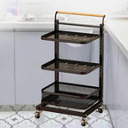 Kitchen Pan Storage Rack with 3 Pan Stands 2 Boards and 1 Basket Cupboard nizer for Hot Saucepans