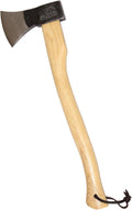 Prandi Axes German C45 Forged Carbon Steel Hatchet - Hickory Handle with Leather String - Ideal for Firewood, Splitting, and Chopping - 23.62" L x 7.36" W, 1000g Head 3.011.10.TH - No Sheath