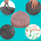 Bean Bag Chairs with Faux Rabbit Fur Cover, 4 ft Giant Memory Foam Bean Bag Chairs for Adults/Teens with Filling,Ultra Soft Faux Fur Fabric, Round Fluffy Sofa for Living Room Bedroom College Dorm