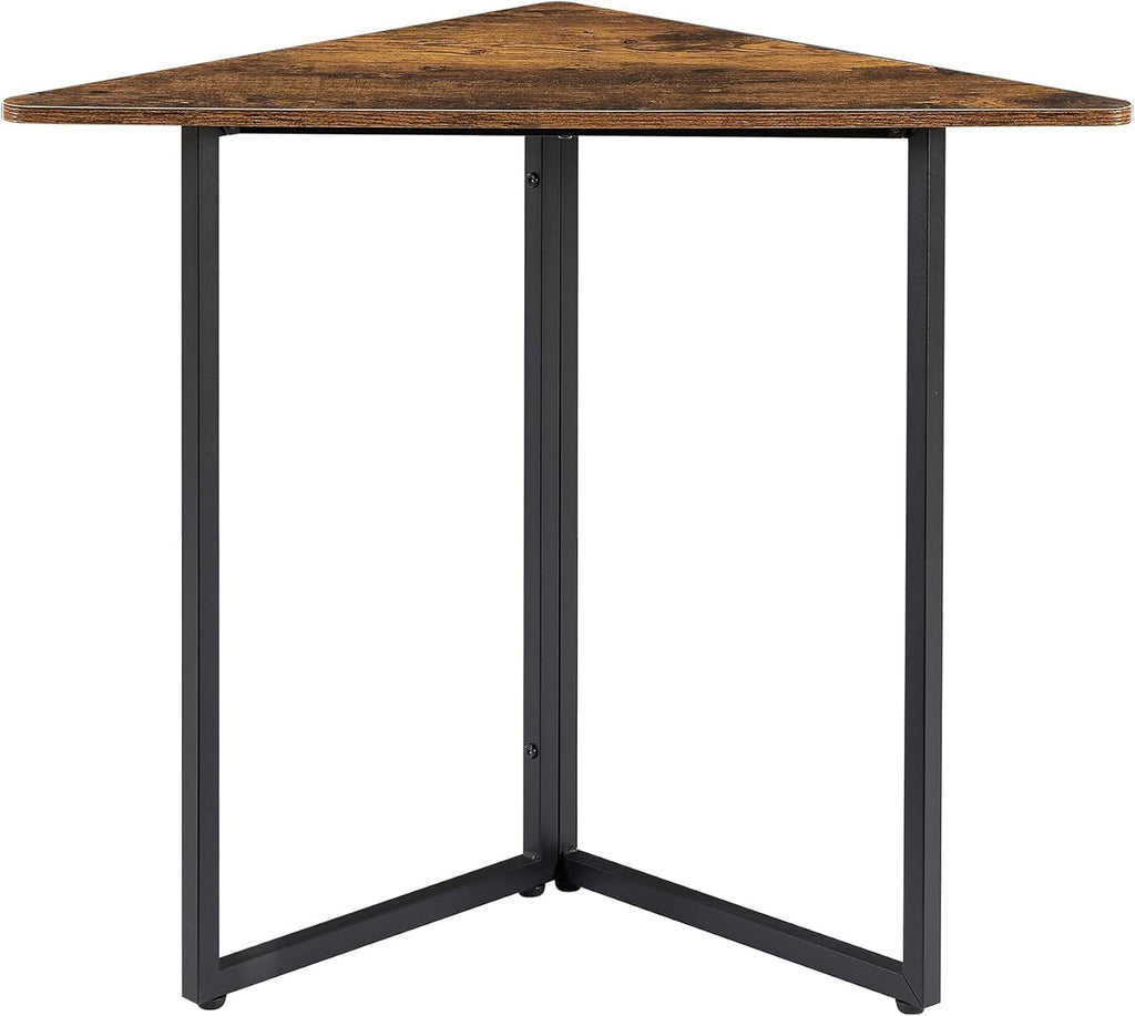 VECELO Corner Shelf, End Side Tables, Triangle Shelves with Metal Frame for Small Space, Living Room, Kitchen, Bathroom