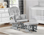 Suite Bebe Mason Glider Rocker with Ottoman, Grey and Light Grey